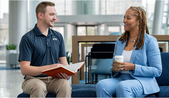 2 DTE Energy Employees Chatting
