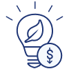 Lightbulb dollar sign icon
