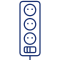 An electric plug power strip icon.